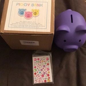 Piggy Bank Unbreakable shower Purple New